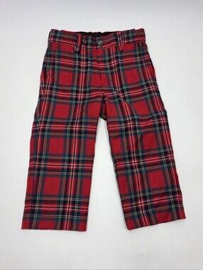 Janie and Jack baby boy holiday tartan plaid pants size 18-24 months